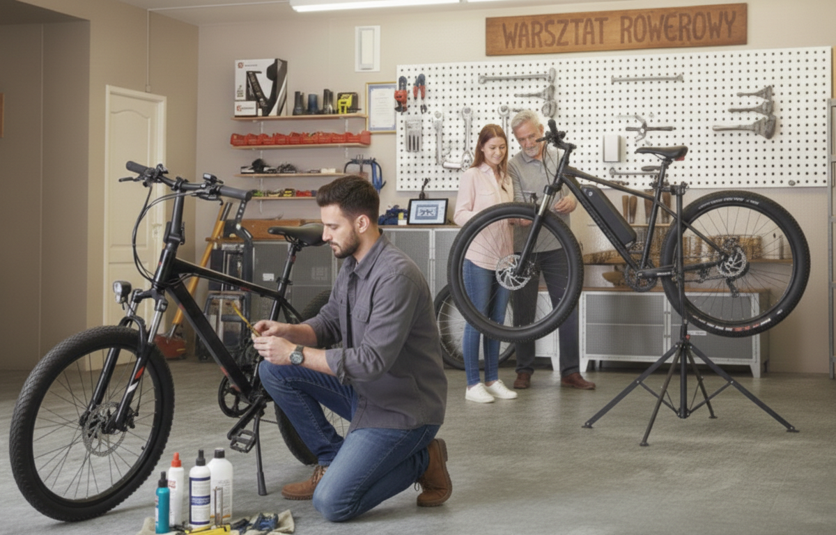 Serwis ENGWE: smarowanie łańcucha, czyszczenie po jeździe i regulacja