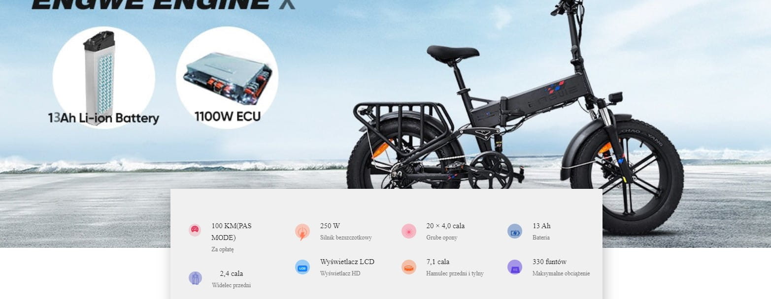 Rower elektryczny Engwe Engine X - obrazek 9